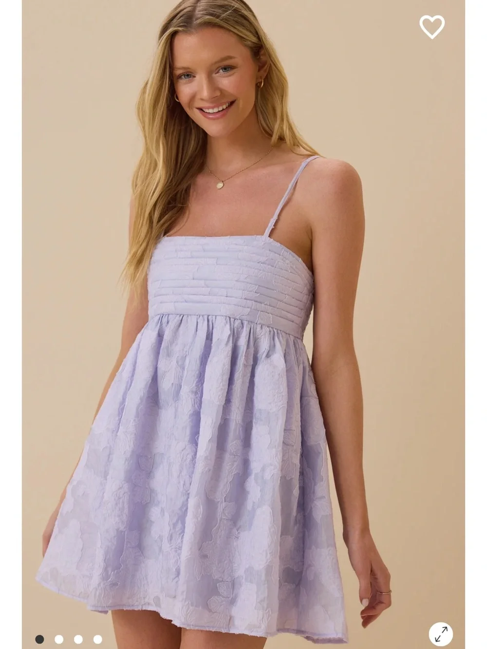 purple dress altar'd state ALTAR'D STATE Lavender Purple Julia Mini Dress Back Bow Ties Puff Sleeves M  8-10